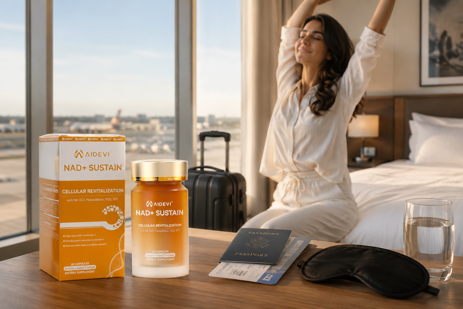 How to quickly adjust to jet lag and maintain energy with NMN during travel?
